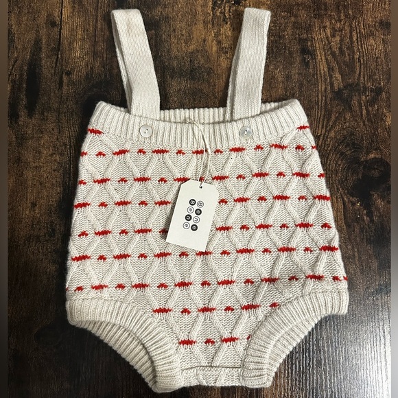 Bene Bene Red Tyrol Smocking Romper 12 Months NWT - Picture 2 of 6